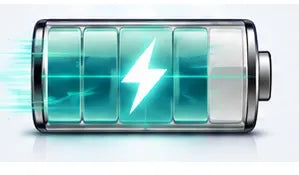 Battery recharging with lightning bolt